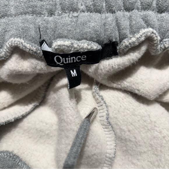 Quince Women's Organic Heavyweight Fleece Boyfriend Sweatpants Medium Grey Gray - Picture 9 of 13